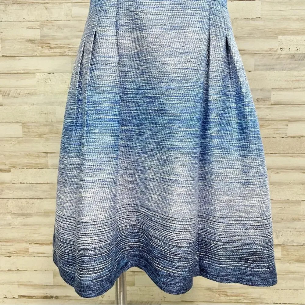 Shoshanna Revolve Helena Ombre Tweed Dress Size 0 Blue with Pockets Fit & Flare - Picture 4 of 15